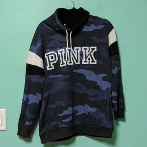 Pink Blue Camo Sweater XS